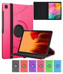 Galaxy-Ambra: 360 Folding Rotating Adjustable Stand Case Cover For New Samsung Galaxy Tab A7 10.4" Inch [2020 Release] Model SM-T500 / T505 / T507 With Auto Wake/Sleep Function (HotPink)