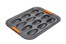 Le Creuset Non-Stick Carbon Steel Madeleine Tray-12, Forged Aluminium, Black, 12 Cup, 94102612000000