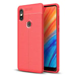 Xiaomi Mi MIX 2S mobilfodral silikon litchi textur - Röd