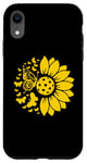 Coque pour iPhone XR Pickleball jaune tournesol et papillons