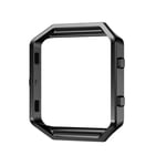 Hemobllo Compatible for Fitbit Blaze Case - Stainless Steel Watch Case Anti-Scratch Metal Frame Shockproof Protective Cover Smart Watch Protector Bumper Case (Black)