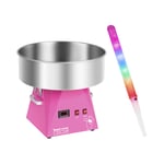 Royal Catering Sockervaddsmaskin - Set inkl. 50 LED-sockervaddspinnar 52 cm 1.030 Watt