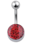 Glitzy Navelpiercing - Röd