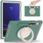 Samsung Galaxy Tab S9 FE etc. Skal med pennfack - Emerald Green