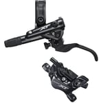 SHIMANO Deore XT BR-M8120/BL-M8100 XT 4 pot bled brake lever/post mount calliper, rear left,Black