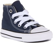 Converse Ashi Core Infants Lace Up High Top Trainers In Navy Size UK 3 - 9