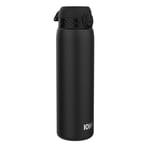 ION8 Gourde Isotherme 1 Litre, 920 ml, Anti-Fuite, Facile à Ouvrir, Verrouillage Sécurisé, Lavable au Lave-Vaisselle, Acier Inoxydable, Isolation Sous Vide, Idéale pour le Sport et le Yoga, Noir