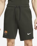 Nike FC Barcelona Tech Fleece Shorts Sz M Sequoia/White DV5560-355