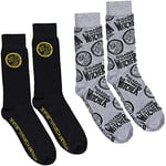 Concept One Netflix The Witcher Novelty Crew Socks, Pack of 2, Black/Grey, One Size, Black/Grey, One size