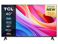 TCL 40SF540K 40-inch FHD Smart Television - HDR & HLG-Dolby Audio-DTS Virtual X/DTS-HD-Metal Bezel-less-Dual-band Wifi 5-with Fire OS 7 system