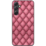 Samsung Galaxy S24 FE Transparent Mobilskal Exklusivt Rosa Mönster