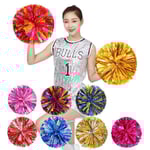 2 st Metalliska Pompoms för Cheerleading blue silver