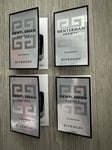 GIVENCHY GENTLEMAN SOCIETY 4 X  1ml EDP SAMPLE SPRAY New!