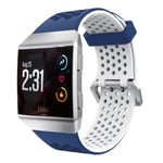Fitbit Ionic Klockband med hålig design - Blå vit