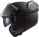 LS2, Advant Modular Flip Front Motorcycle Helmet. ECE 22.06 Certified. Complete With Pinlock and Luxury Camo Backpack Style Carry Bag. Noir (Matt Black). M