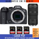 Canon EOS R7 + RF 100-400mm IS + 3 SanDisk 64GB Extreme PRO UHS-II SDXC 300 MB/s + Guide PDF ""20 techniques pour r?ussir vos photos