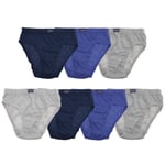 Tom Franks Boys Briefs Underwear (7 Pack) 7-8 Years Blå / Grå