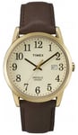 Timex TW2P75800 Men's Easy Reader Cream Dial Leather Strap Watch