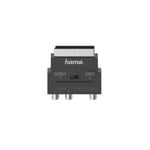 Hama SCART To RCA AV Phono Adapter 3 RCA Composite Video With In / Out Switch
