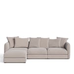 NO GA - Pavarotti 3-Seater with Ottoman - Shadow Beige - Soffor