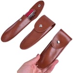 1pc Multi-function Knife Sheath Pu Leather Covers S Brown