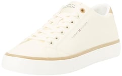 Tommy Hilfiger Men Trainers Shoes, White (Calico), 42