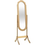 Miroir sur pied Miroir déco pour Salle de bain Salon Chambre ou Dressing 45,5x47,5x160 cm bois d'ingénierie 87720 - Brun
