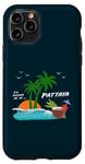 Coque pour iPhone 11 Pro Pattaya Thaïlande Palmier Walking Street Souvenir GoGo Bar