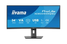 iiyama ProLite XCB3494WQSU-B1 skärm - LED-bakgrundsbelysning - 34" - AMD FreeSync Premium - VA - 0.4ms - UWQHD 3440x1440