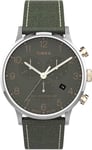Mens Wristwatch TIMEX WATERBURY TW2T71400 Chrono Leather Gray NEW