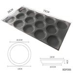 IFMGJK Silicone Bun Bread Forms Non Stick Baking Sheets Perforated Hamburger Molds Muffin Pan Tray (Color : GB006)