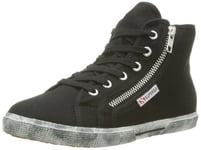 Superga Women's 2224 Cotdw Sneaker, Black 999 Black, 7 UK