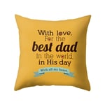 jieGorge Happy Father's Day Sofa Bed Home Decoration Festival Pillow Case Cushion Cover, Pillow Case for Easter Day (D)