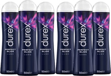 Durex 50 ml Play Perfect Glide Silicone Lubricant 6 Pack (Packaging May Vary)