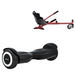 Paket Hoverboard Standard Go Kart 6.5 tums, Jetson Prism Black, Standard Räckvidd och Röd Hoverkart, Smart Balance