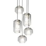 Lee Broom Chamber Light Taklampe 5 Stk Carrara Marble/Krystall