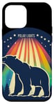 Coque pour iPhone 12 mini Ours cool avec lumières polaires pour les amateurs de belles couleurs