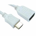 50cm 0.5m Long HDMI Extension Cable for Amazon Fire TV Stick HDMI Dongle WHITE