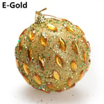 1pc Christmas Ball Hanging Pendants Drop Ornament Gold E