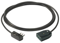 Vimar 0P32389 Câble Rallonge 3G1 Et Fiche Plate, 5 M, Noir