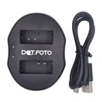 Dual USB Battery Charger LP-E12 for Canon EOS M/M2/10/50/100 100D / SX70 HS