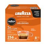 Lavazza, A Modo Mio Espresso Delizioso, Coffee Capsules, 100% Arabica, Sweet Taste, Intensity 8/13, Medium Roasting, Compostable, 16 Packs of 16 Coffee Pods (256 Coffee Capsules)