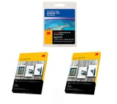 KODAK Remanufactured Epson T71 Black, Cyan, Magenta & Yellow Ink Cartridges Multipack & Photo Paper Bundle - 50 Sheets, 2 Packs, Black,Yellow,Cyan,Magenta