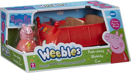 Peppa Pig Weebles Push-Along Wobbily Car with Peppa Figure