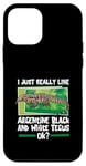 J'aime le téju noir et blanc Coque pour iPhone 12 mini
