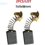 2PCSLOT Balais de Charbon 7 x 11 x 18mm Pour Meuleuse Bosch Makita Hitachi