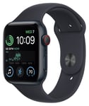 Apple Watch SE GPS + Cellular keskiyönsininen alumiinikuori 40 mm keskiyö urheiluranneke MRG73KS/A