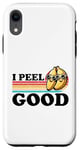 Coque pour iPhone XR Jeu de mots à la banane « I Peel Good » Funny Retro Banana