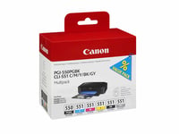 Canon PGI-550PGBK/CLI-551/C/M/Y/BK/GY Multi Pack - värikasetti