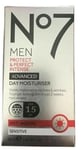 No7 Men Protect & Perfect Intense Advanced Day Moisturiser SPF15 NEW